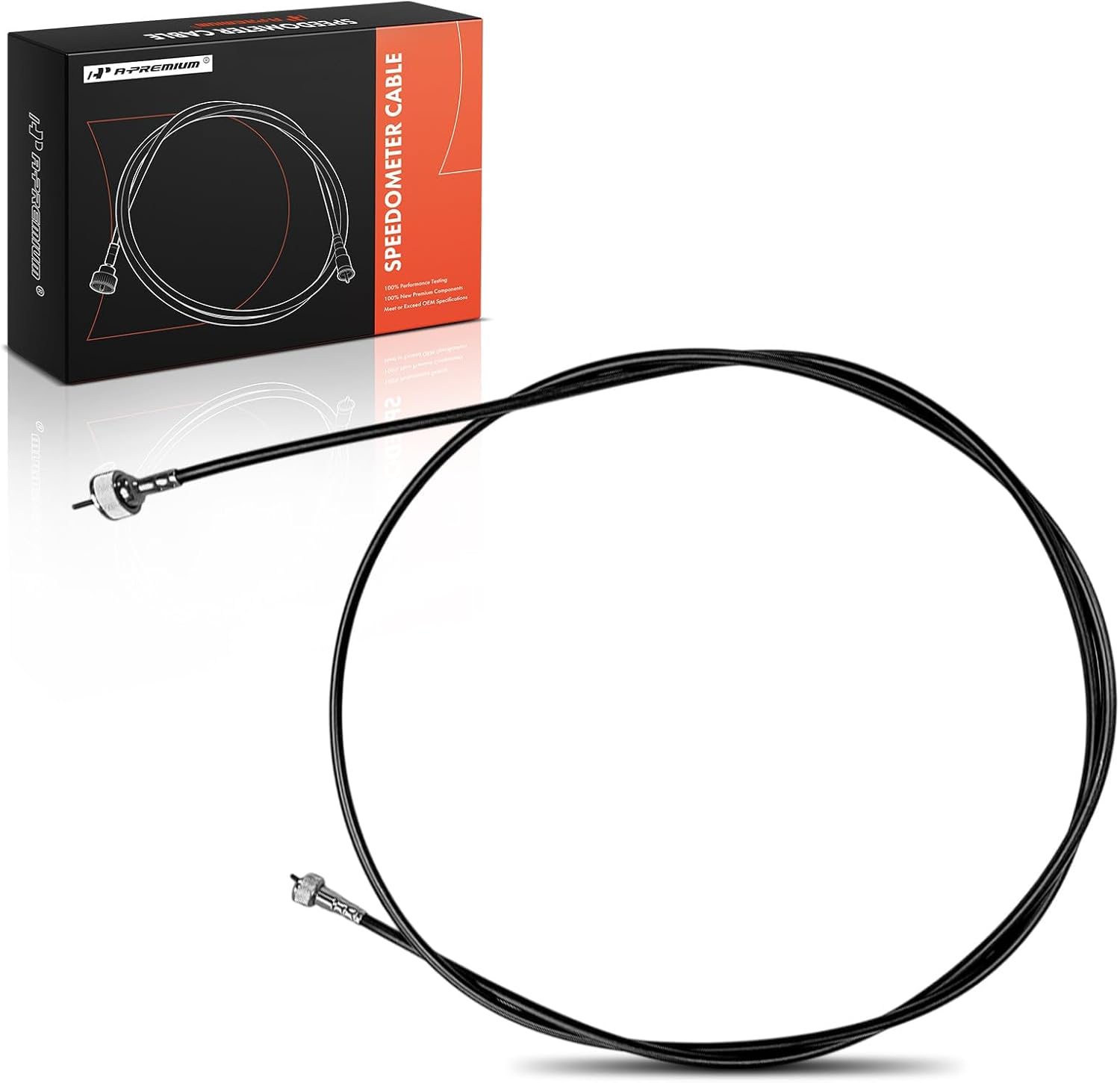A-Premium 92 inch Speedometer Cable Compatible with Chevrolet Malibu, Corvette, Blazer & Jeep Grand Wagoneer, Cherokee & GMC & Dodge & Oldsmobile & Pontiac & AMC & Plymouth & International Harvester