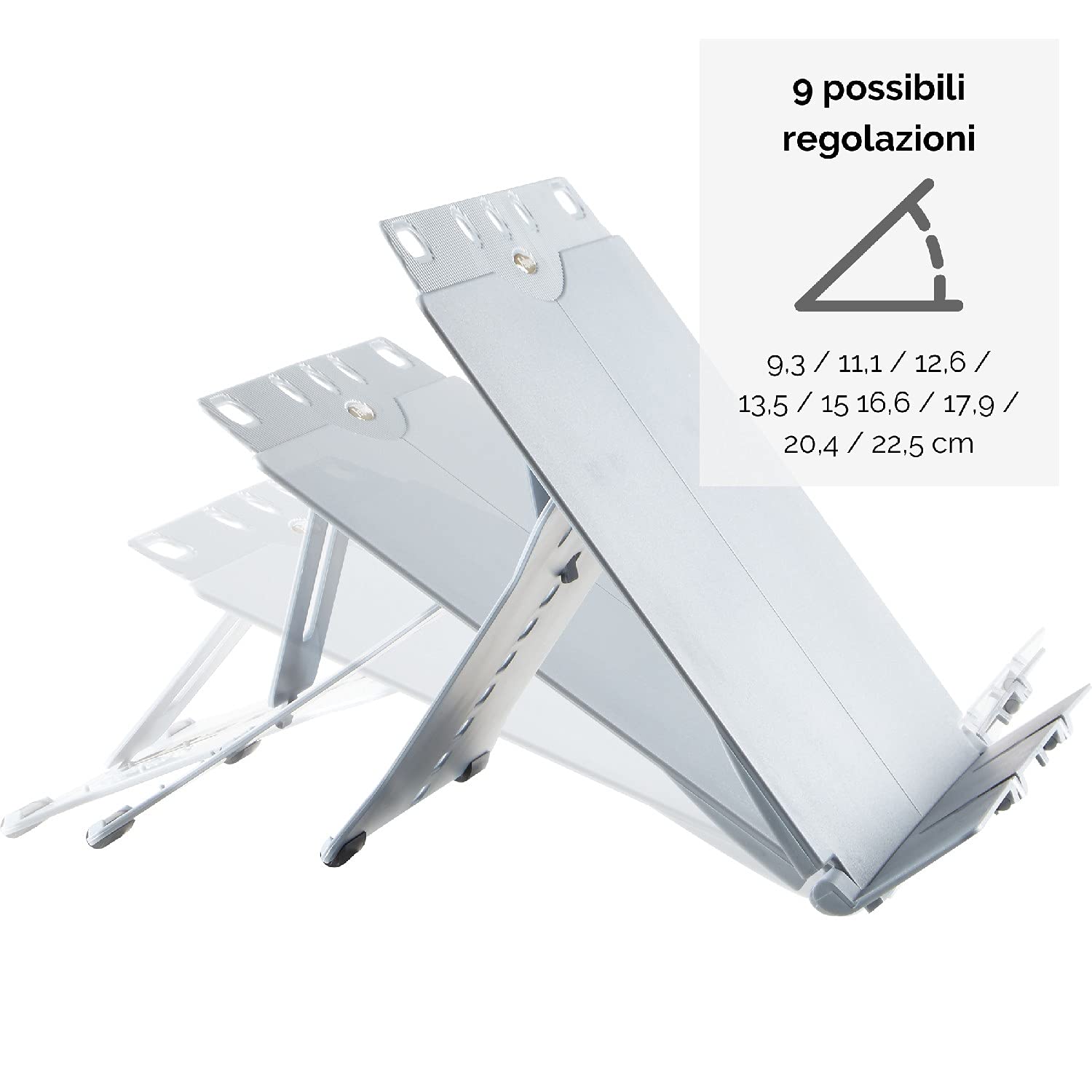 Fellowes Leggio Booklift Portatile Reggidocumenti Regolabile Altezza Inclinazione Pieghevole per Libri 400 Fogli