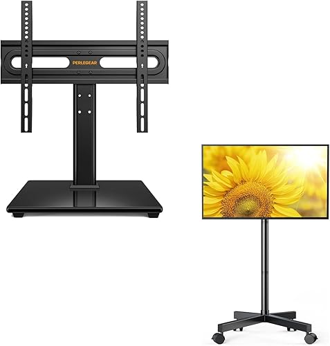 Perlegear Base universal para TV y soporte de TV rodante Perlegear