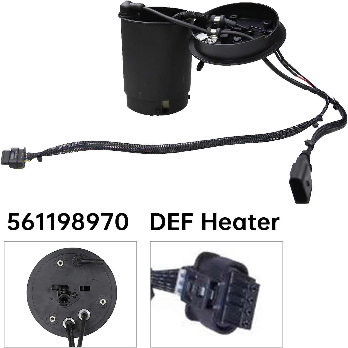 Areyourshop 561198970 Diesel Exhaust Fluid DEF Heater for VW PassatTDI SE Sedan 4-Door L4-2.0L 2012-2014, SEL Sedan 4-Door L4-2.0L 2012-2014 561198970A, 561198970B