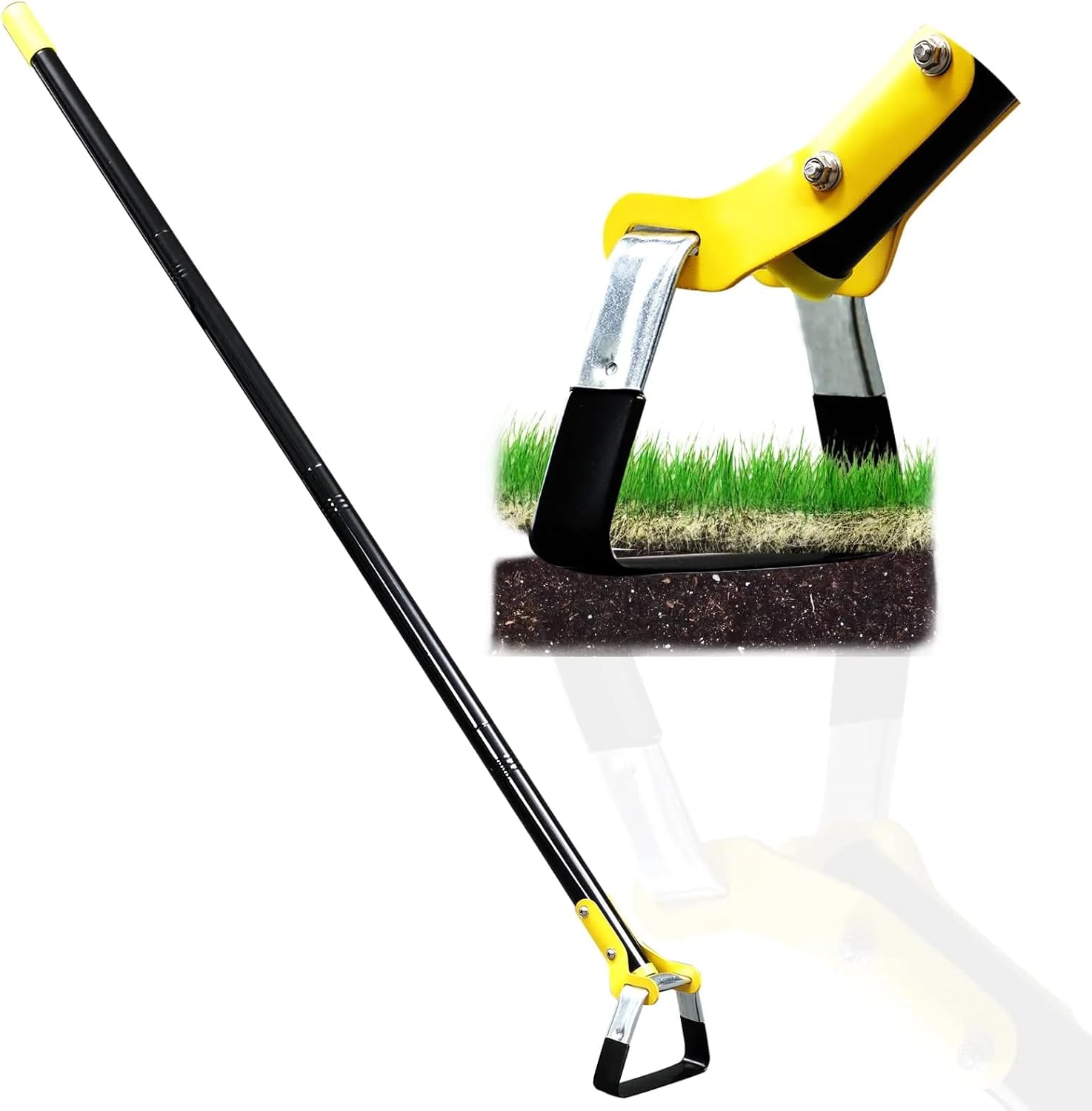 FQIPEI 立ったまま草取り道具 除草 全長1.5M 長さ調整可能 根こそぎ草取り 雑草抜き器具 軽量 庭 畑
