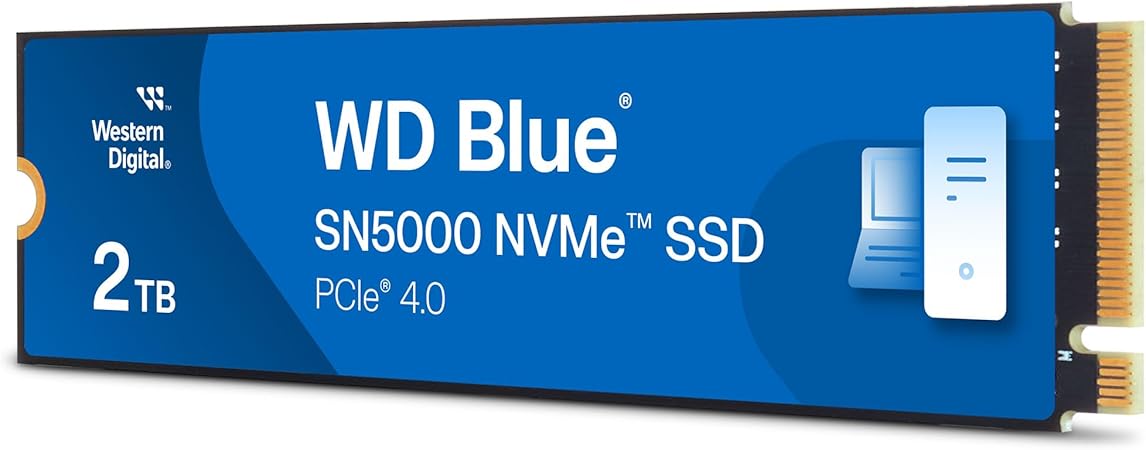Western Digital ウエスタンデジタル 内蔵SSD 2TB WD Blue SN5000 (読取り最大 5,150MB/秒) M.2-2280 NVMe WDS200T4B0E-EC 【国内正規代理店品】