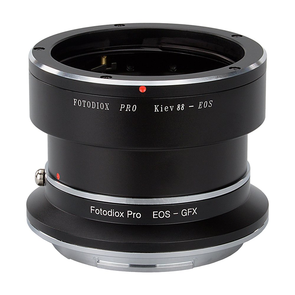 Fotodiox Pro Lens Mount Double Adapter Kiev 88 SLR and Canon EOS (EF/EF-S) D/SLR Lenses to G-Mount GFX Mirrorless Camera