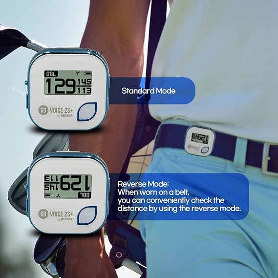GolfBuddy Voice 2 Golf GPS/Rangefinder, White/Blue