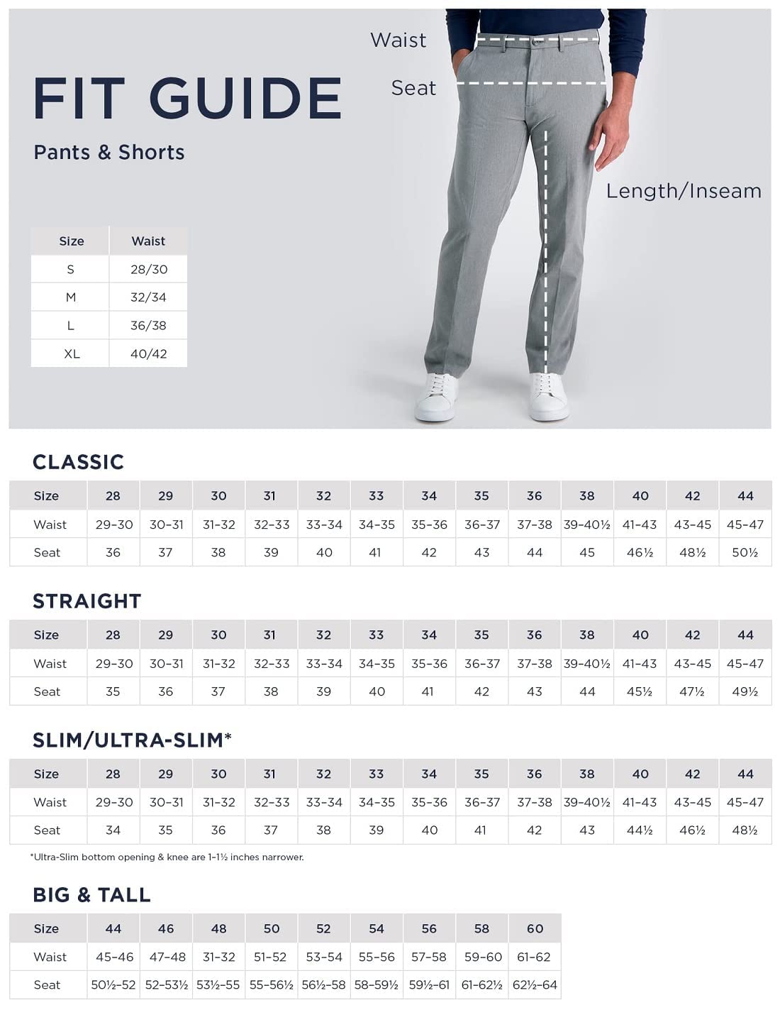 Haggar Cool 18 Pro Classic Fit Flat Front Pant-Regular Y Big & Tall - Pantalones Hombre