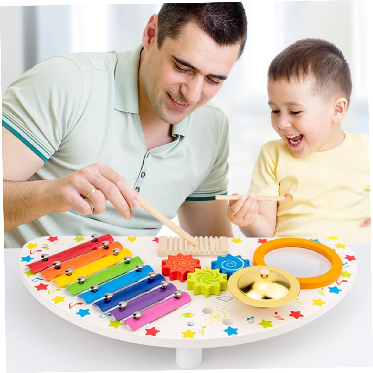 iplusmile Xilofono in Legno per Anni Giocattolo Percussione Educativo Strumento Musicale Sicuro e Durevole Gioco Montessori per Sviluppo Sensoriale e Creatività