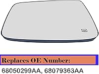 Vista 6 de Ram Driver - Espejo de cristal con calefacción lateral izquierdo compatible con Dodge Ram 1500 2500 2500 2009-2018 con calefacción eléctrica