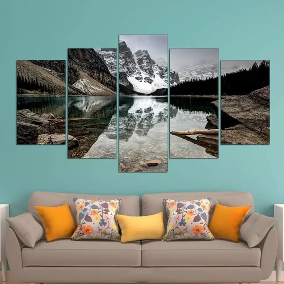Deco murale salon paysage du parc national de Banff pour sublimer votre interieur