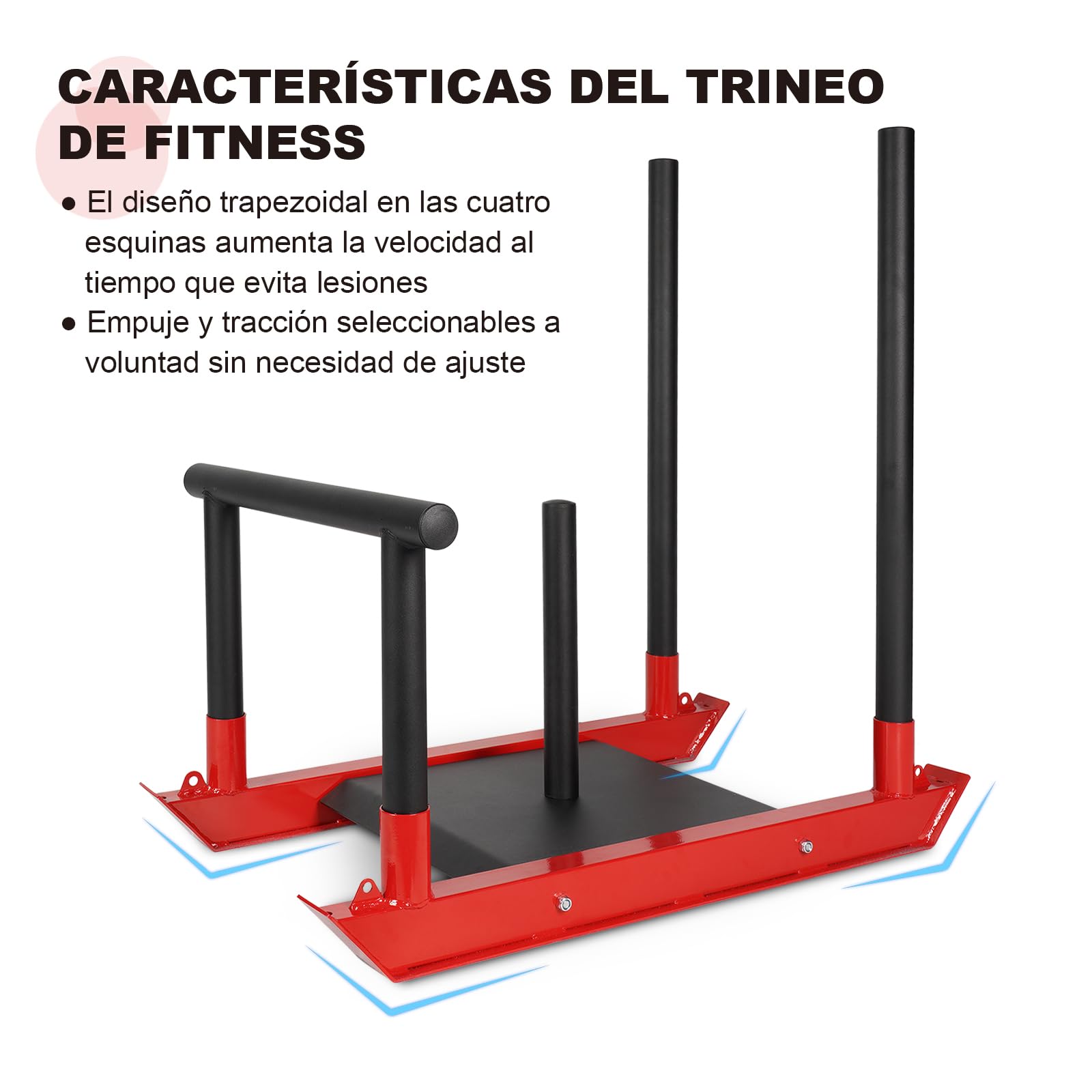 Trineo de Peso para Entrenamiento de Fuerza y Velocidad,Trineo de Entrenamiento de Fuerza de Fitness-Mejora la Velocidad y la Fuerza