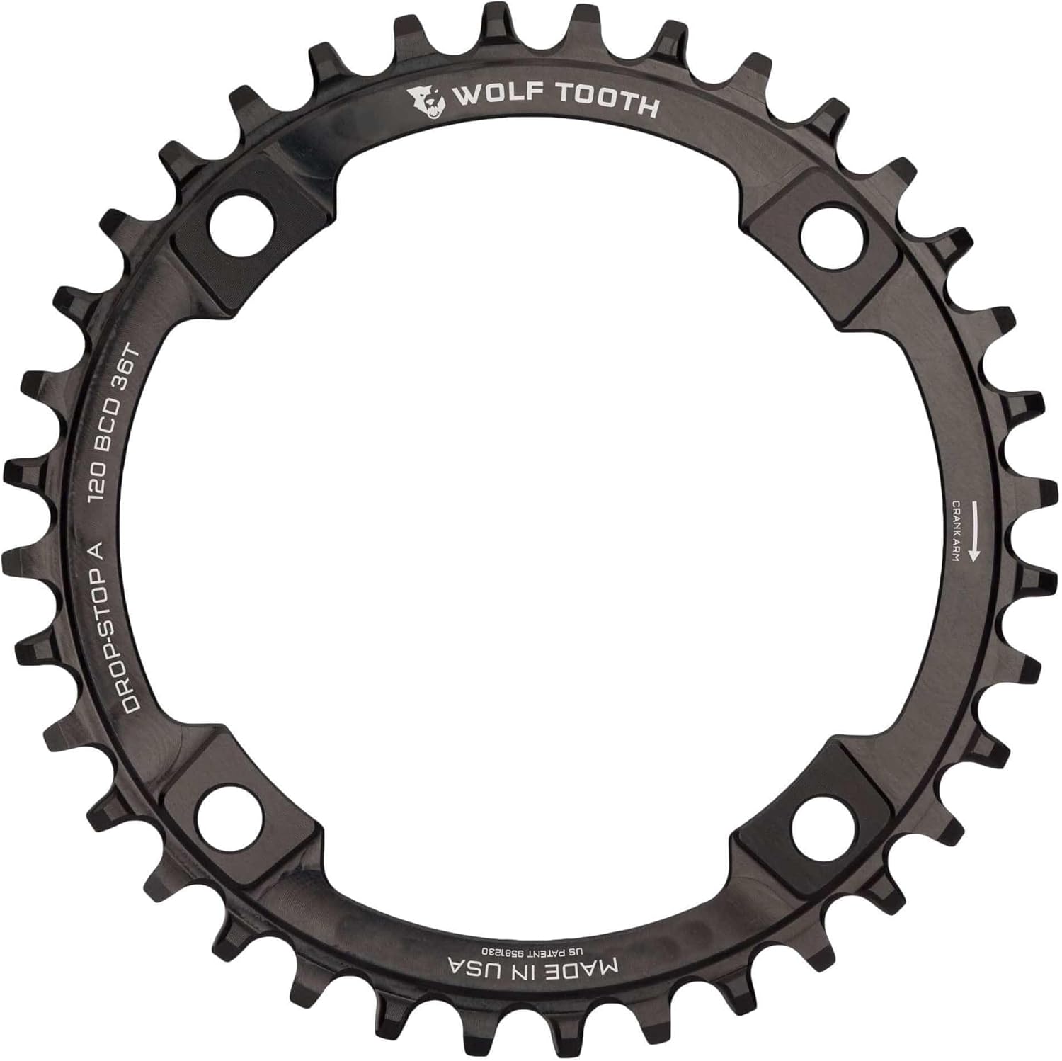 Wolf Tooth 120 BCD Mountain Gravel Bike Chainrings for SRAM XX (36 Tooth, Drop-Stop A, MTB)