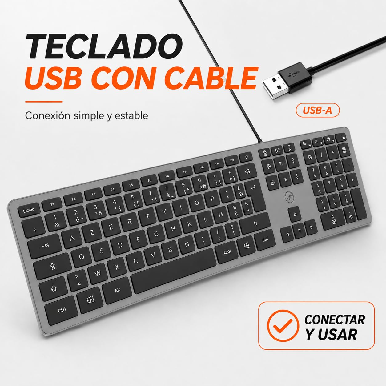 MOBILITY LAB Clavier filaire Slim finition metal - Space Grey