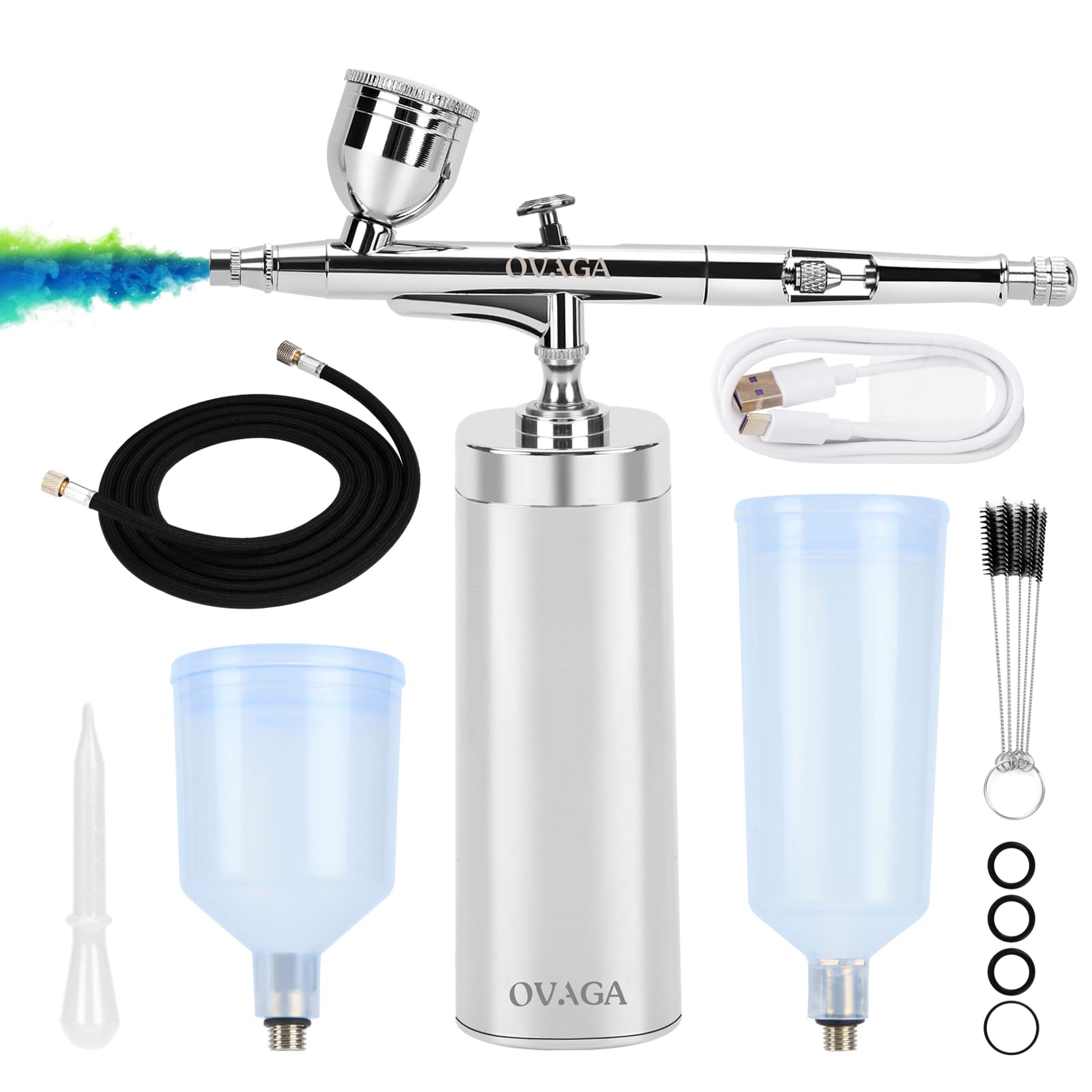 Kit d'aérographe 32PSI portable pour décoration de gâteau et nail art créatif