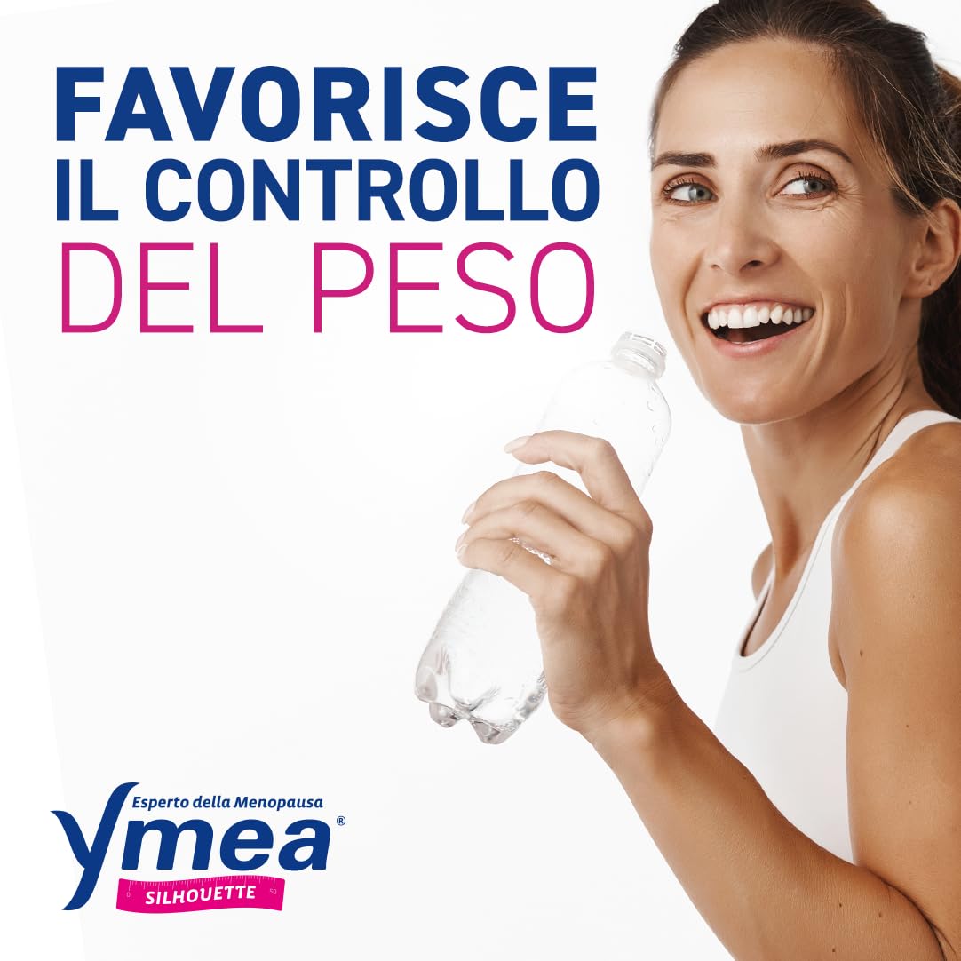 Ymea Silhouette Esperto della Menopausa, Integratore Alimentare, Favorisce l'Equilibrio del Peso Corporeo, 64 Capsule