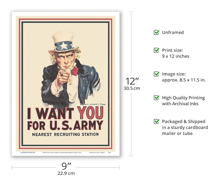 Amazon.co.jp: I Want You for U.S Army Uncle Sam WWI