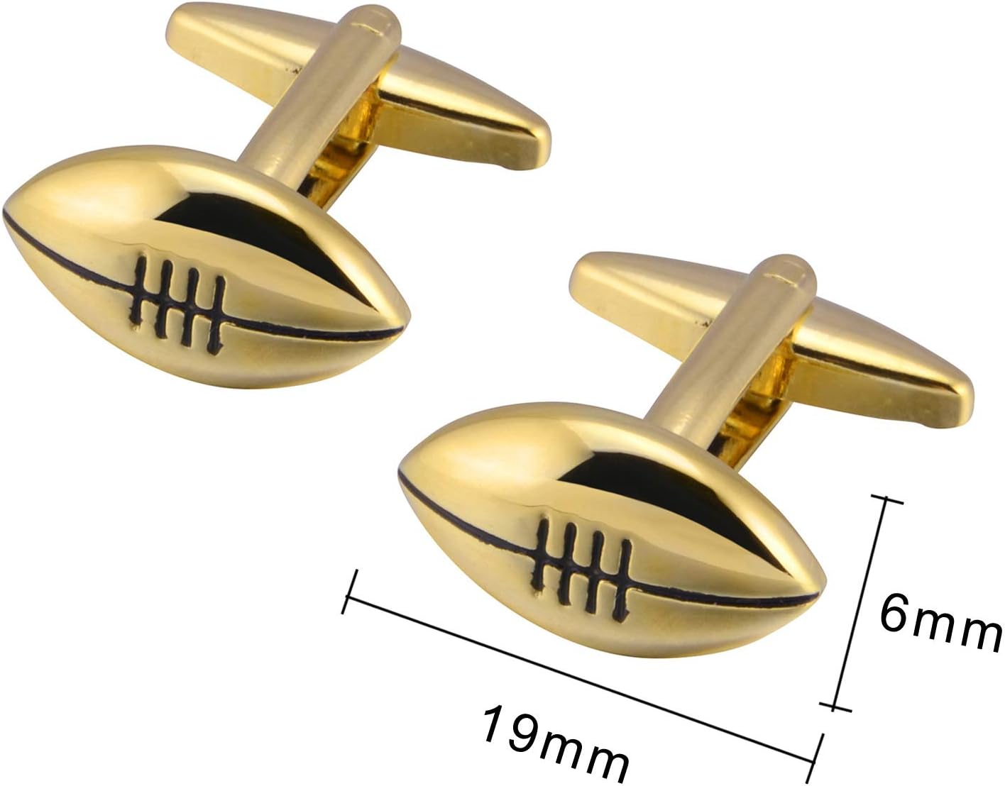 Rugby 18K gold French style shirt cufflinks for men's casual cuffs link buttons sleeve studs