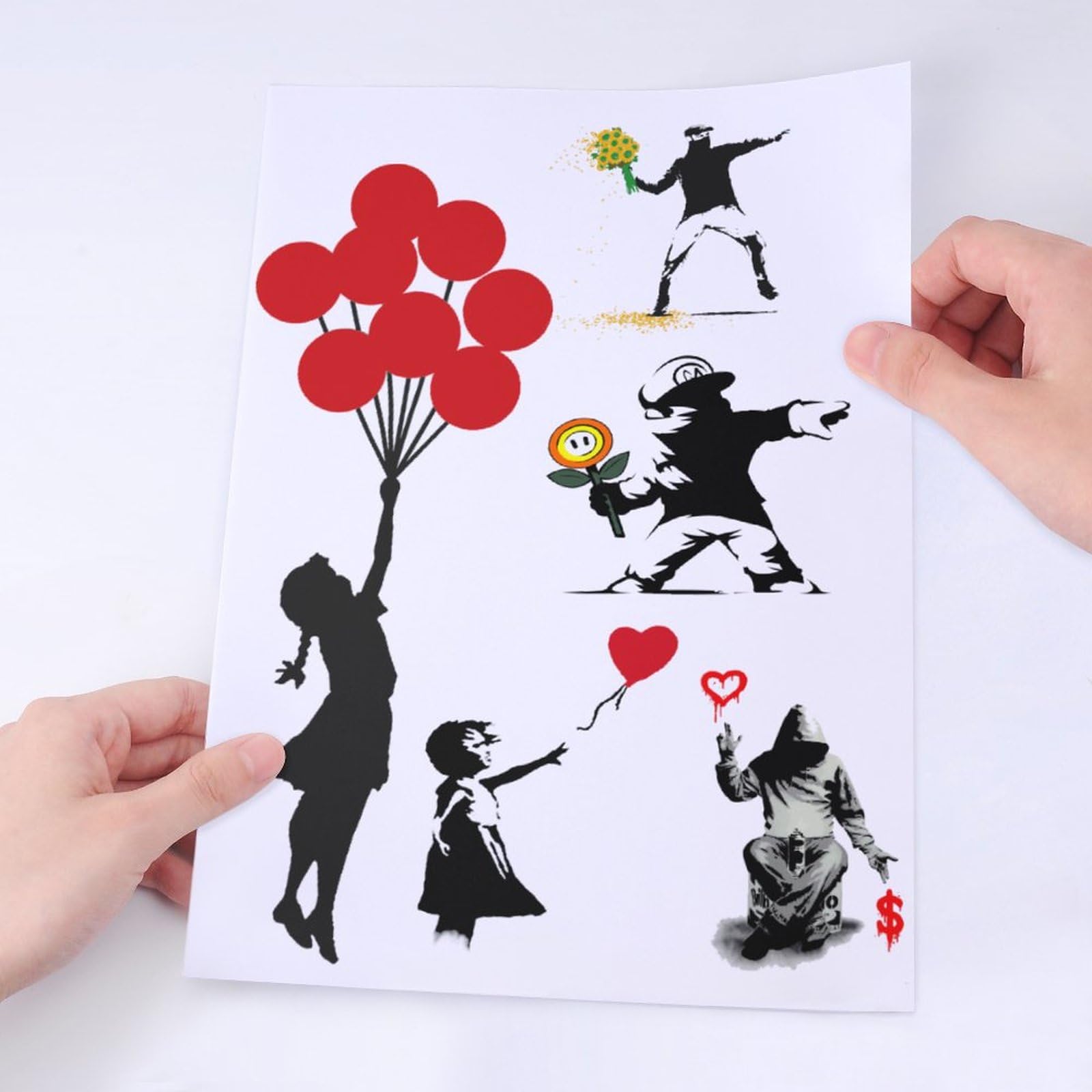 Amazon.co.jp: シール Banksy バンクシー 風船少女 Banksy バンクシー