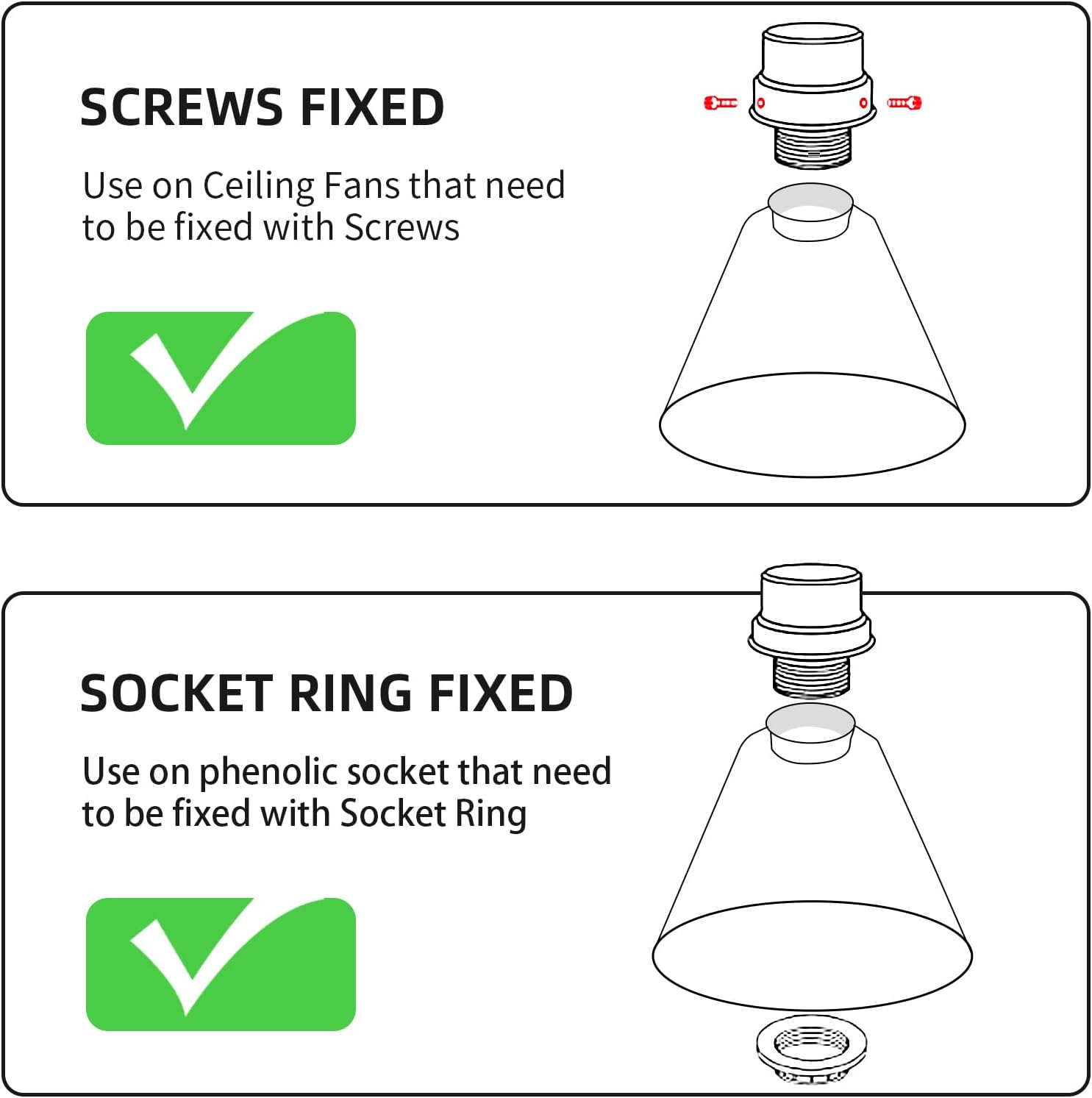 Pendant Light Shade, ALUCSET Trumpet Star Iron Lampshade Fitter 2.4 inch Height 7.4 Inch Bottom Diameter 5.7 Inch Fits Bedroom Lving Room and Bathroom for Chandelier Shades Wall Sconces Series 2 Packs