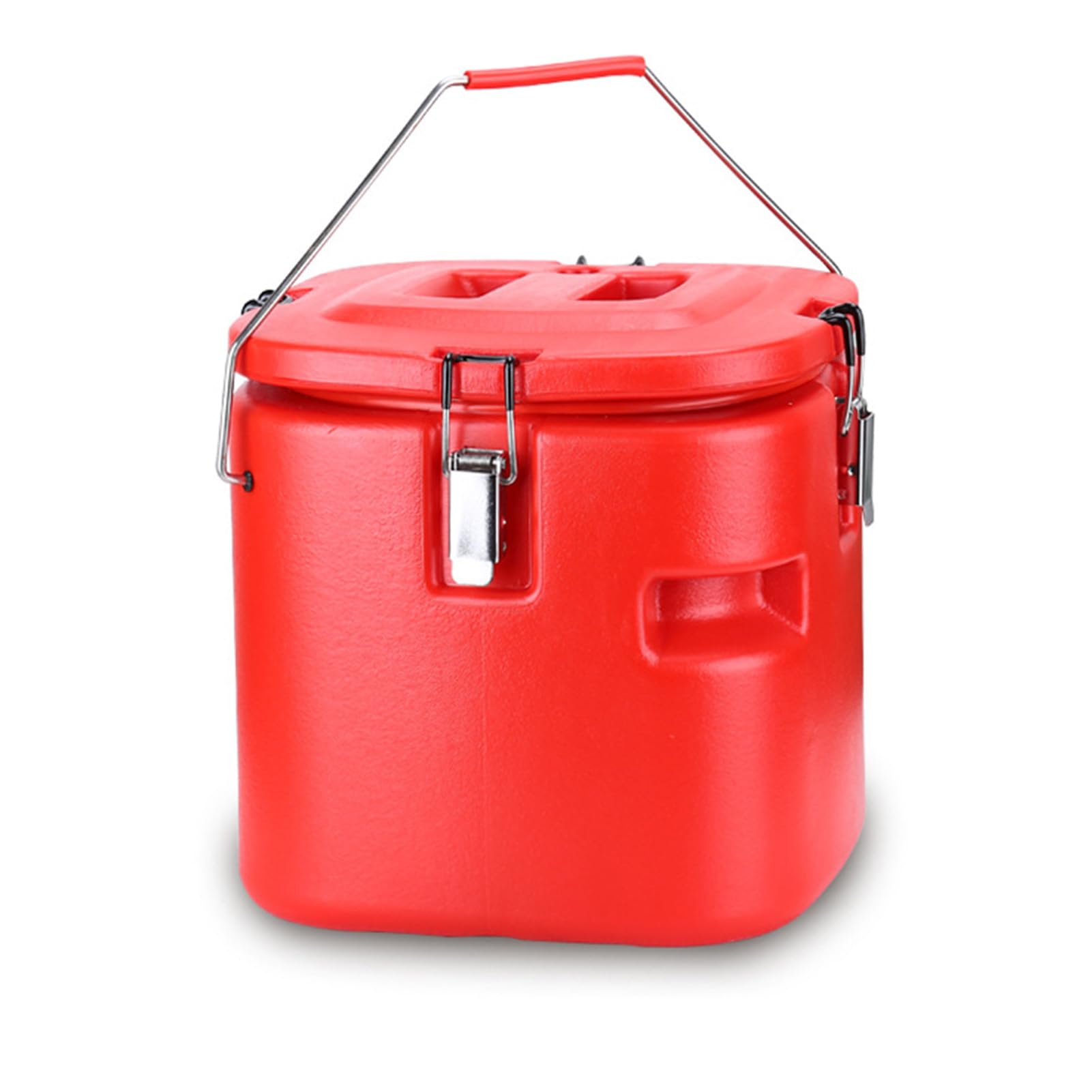 Transporteur de Nourriture 15L pour Maintenir Les Aliments Chauds et froids | Contenant à soupe en acier inoxydable 304 avec couvercle étanche, rouge, pour traiteur, restaurants, camping et fêtes