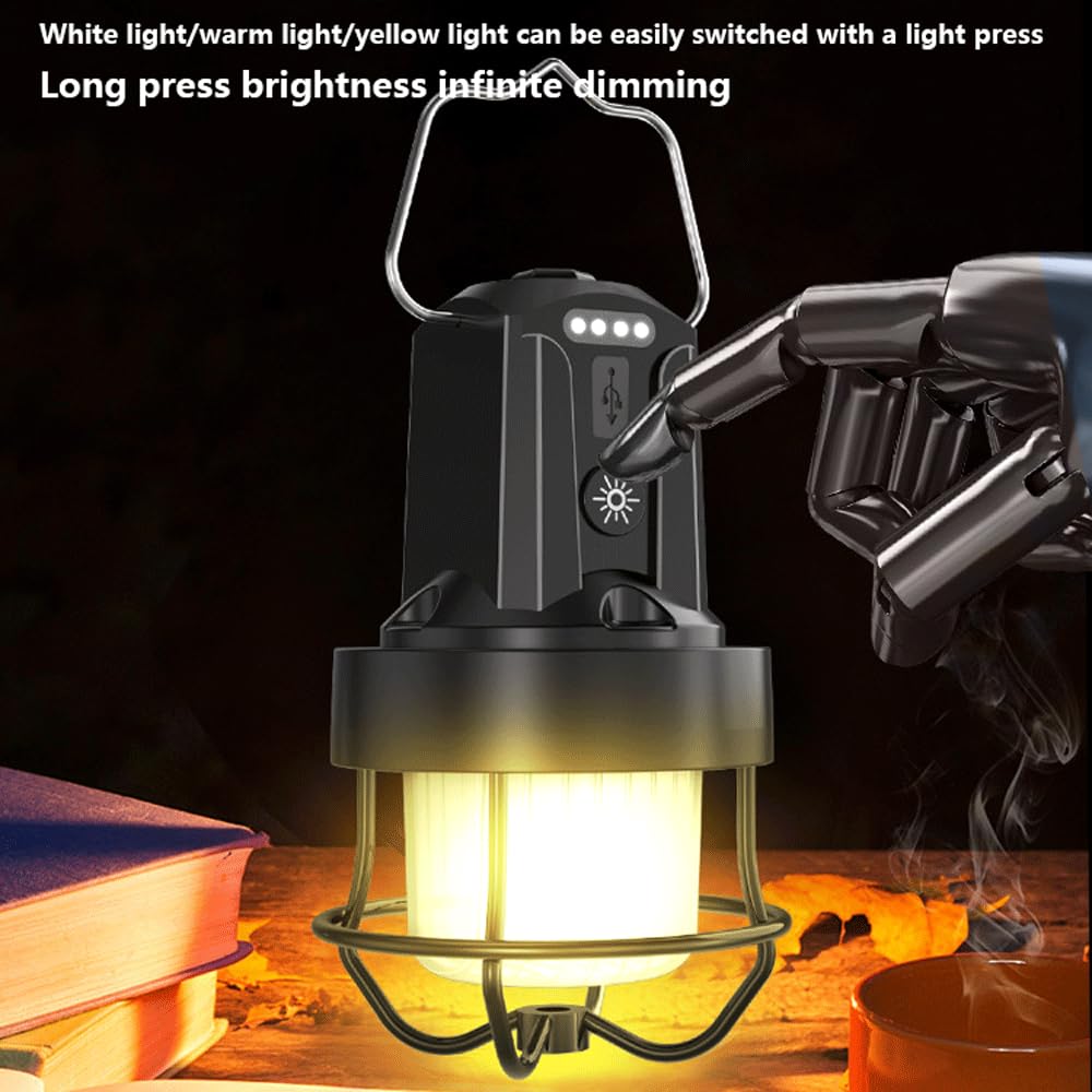Lampada da Campeggio a LED Super Luminosa Lanterna da Esterno Ricaricabile Impermeabile Lampada da Tenda Illuminazione di Emergenza Portatile Portatile