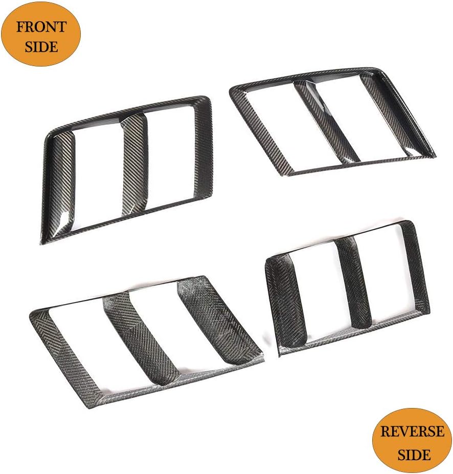 Front Bumper Vent Cover fits Audi R8 V10 Gen 2 2Door Coupe Spyder Convertible 2016-2019 Factory Outlet Carbon Fiber CF Side Air Fender Scoop Spoiler Canard Trims