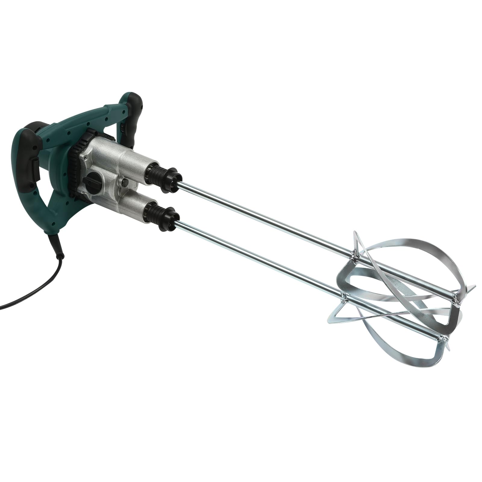 Mezclador de mortero eléctrico portátil de 2800 W, 6 velocidades, con doble agitador para pintura y lechada, mezclador de hormigón profesional, acabado de metal