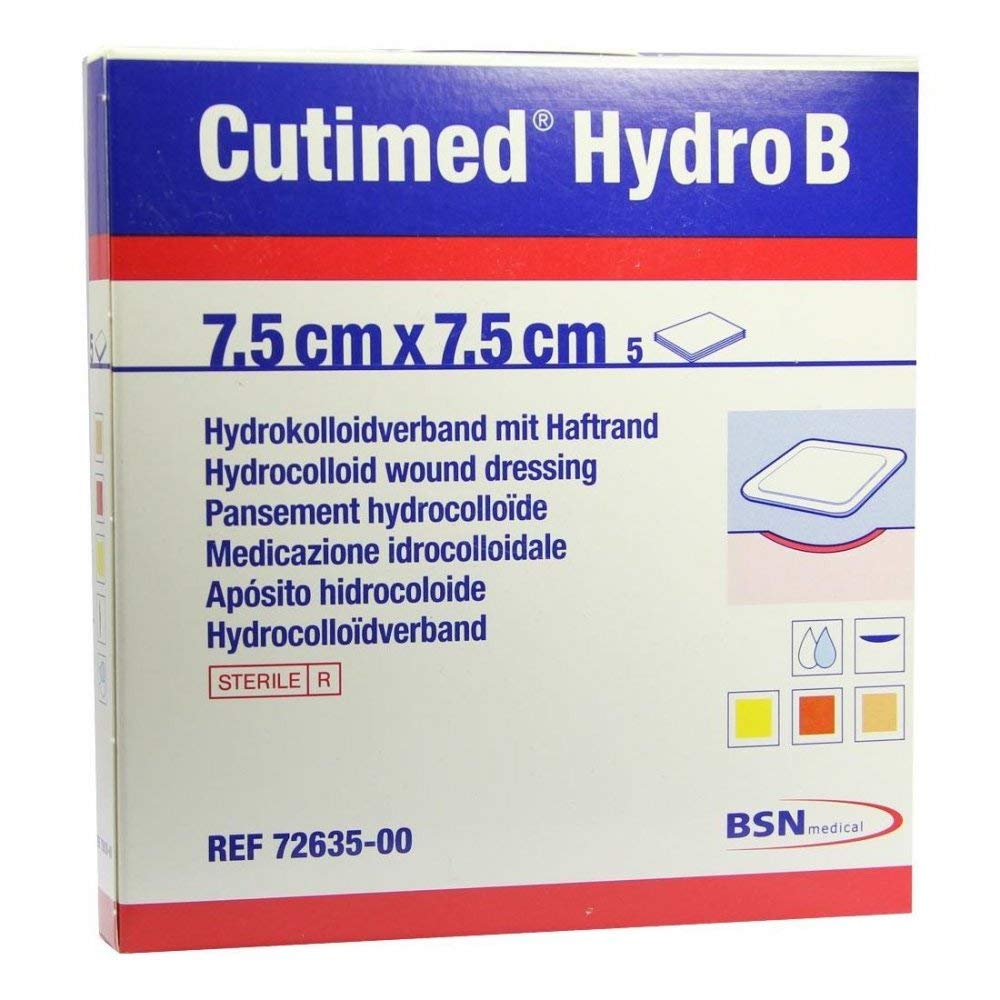 CUTIMED Hydro B Hydrok.Ver.7,5x7,5 cm m.Haftr. 5 St