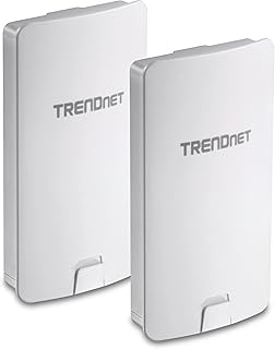 TRENDnet 14 DBI WiFi AC867 Outdoor Poe Preconfigured Point-to-Point Bridge Kit, 4 DBI Directional Antennas, for Point-to-Point WiFi Bridging Applications, 5GHz, AC867, TEW-840APBO2K CA