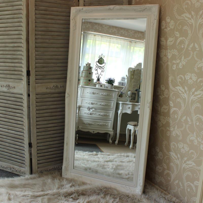 Melody Maison Extra, Extra Large Ornate Antique Silver Full Length Wall/Floor Mirror 85cm x