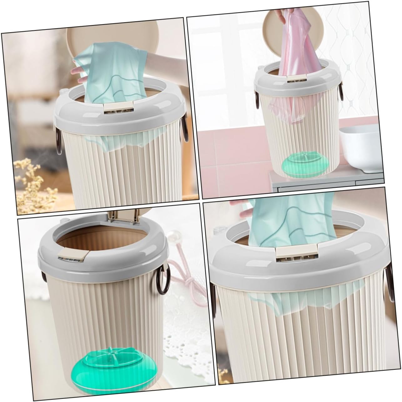 Housoutil Portable Ultrasonic Washing Machine Capacity Mini Washer for Underwear Clothes Socks Compact Household Washer with Low High Water Level Functions for Apartments Rvs Dorms Camping