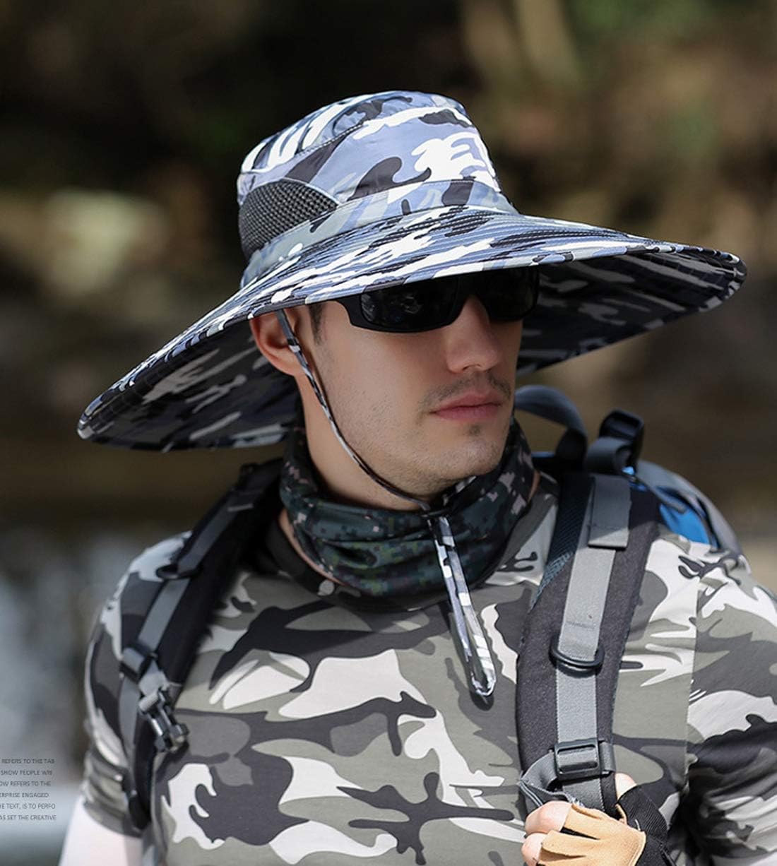 HUAMULAN 6" Super Wide Brim Sun Hats, Men and Women Bucket Hat for Fishing Hiking Garden Lawn Work Safari Camping Outdoor - Image 5