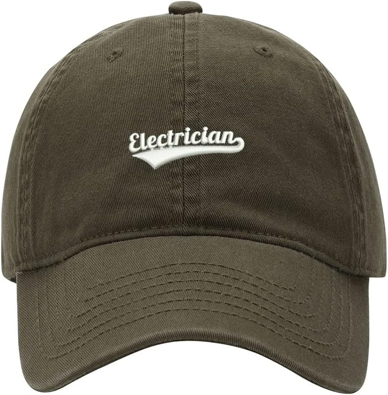 Baseball Cap Men Electrician Embroidered Washed Cotton Dad Hat Baseball Caps