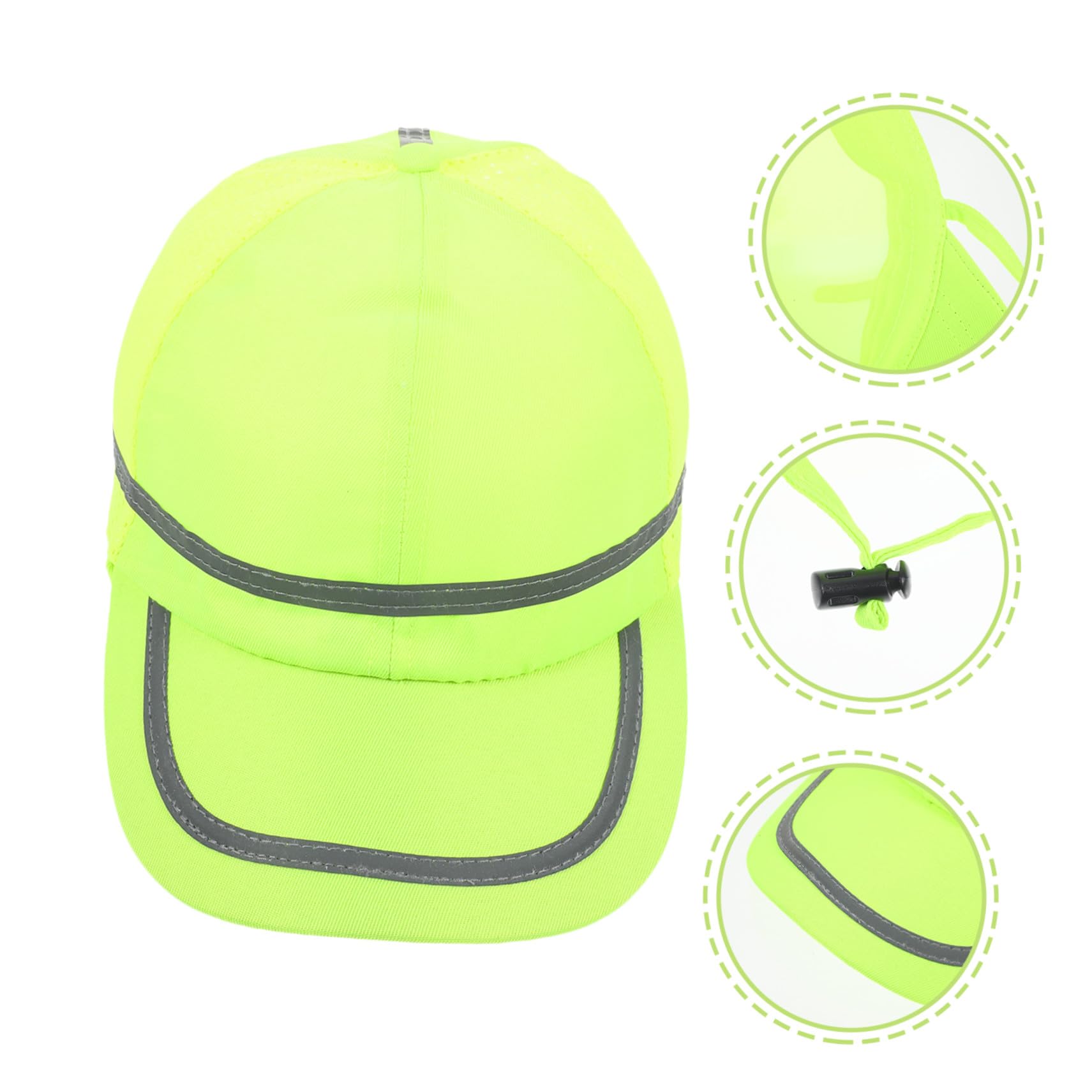 Casco de Seguridad de Plástico Bandas Reflectantes, Amarillo | Protección Solar para Exteriores E Industria, Forro de Tela Resistente, Uso en Taller y Mantenimiento
