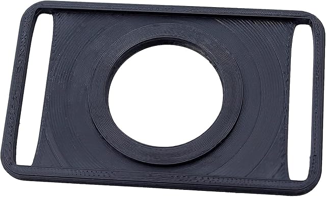 Gestech UK Slim Airtag Wallet Holder, Credit Card Sized Plastic AirTag Holder to Put in Wallet, Purse & More (Black)