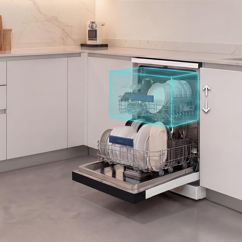 Cecotec Freistehender Geschirrspüler 45 cm Bolero Aguazero 4350, 9 Maßgedecke, 4 Programme, Energieeffizienzklasse D, Inverter Plus Duo Motor, Weiß