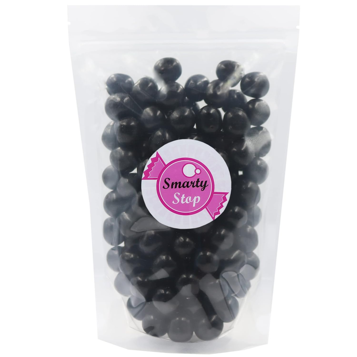 Smarty Stop Fruit Sours Chewy Candy Balls, Bite-Size AND Resealable Bag (Black Cherry, 2 Pound (Pack of 1))