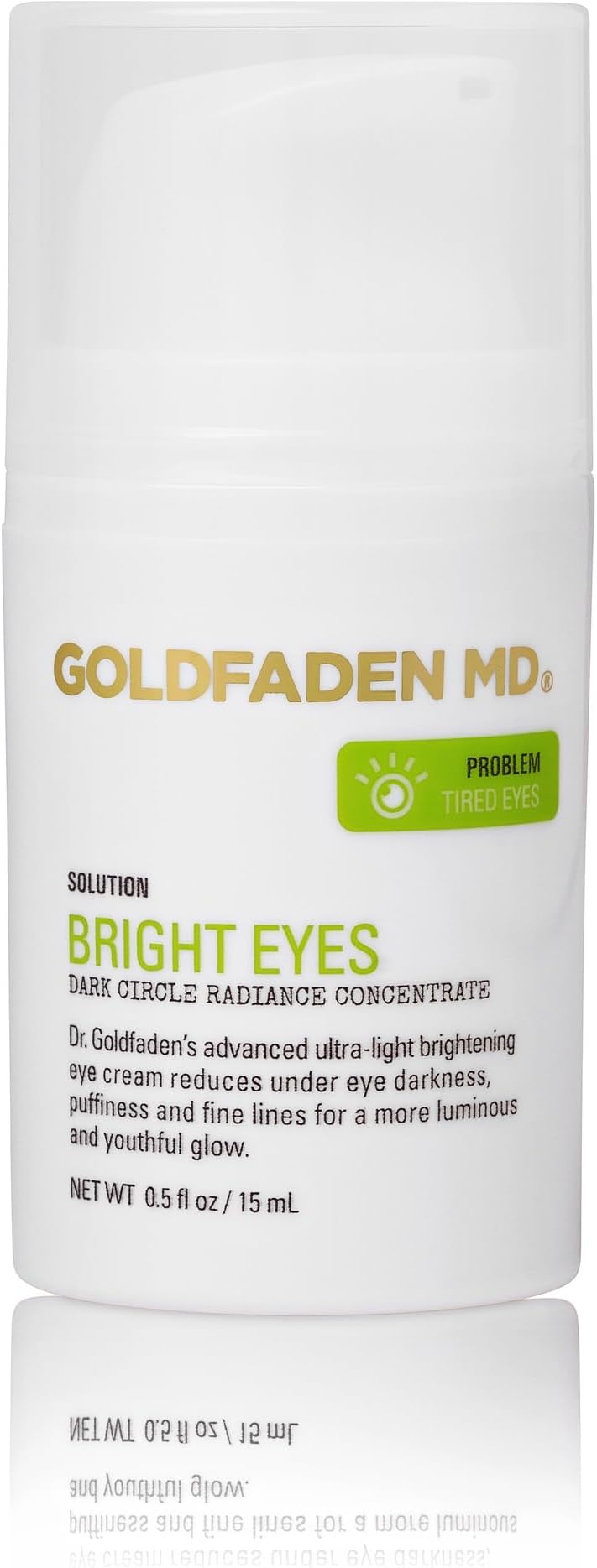 GOLDFADEN MD Bright Eyes Dark Circle Concentrate Brightening Eye Cream w/Soy Peptide, Rice Bran Extract & Arnica | May Reduce Under Eye Darkness, Puffiness & Fine Lines 0.5 fl. oz.