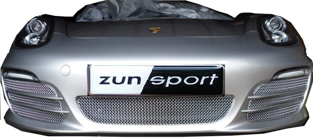 Zunsport Compatible with Porsche Boxster 981 - Front Grill Set (Without Parking Sensors) - Silver Finish (2012-2016)