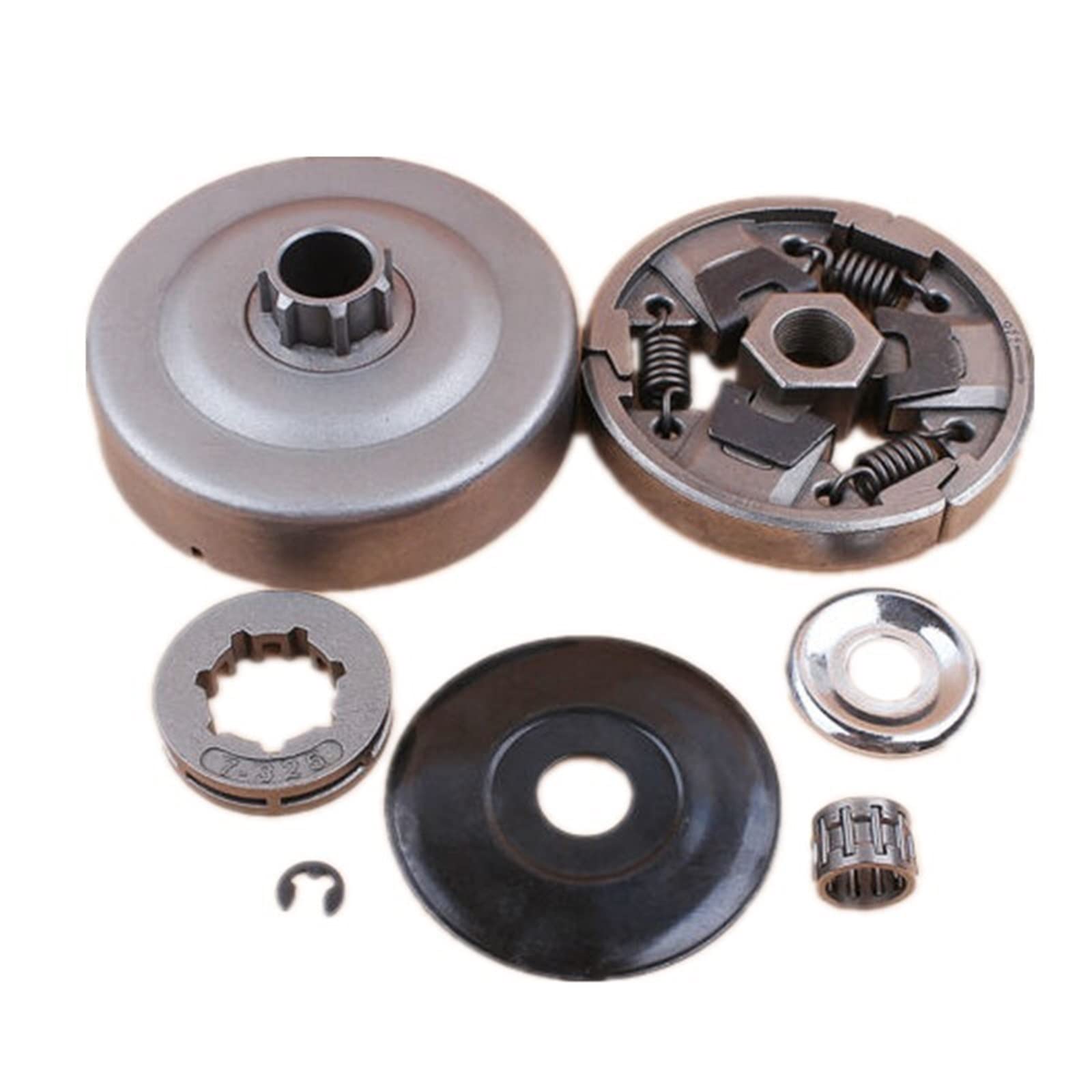 Juego de piñones de llanta de arandela de tambor de embrague compatible con motosierra STIHL 026 MS260 024 MS240 325-7