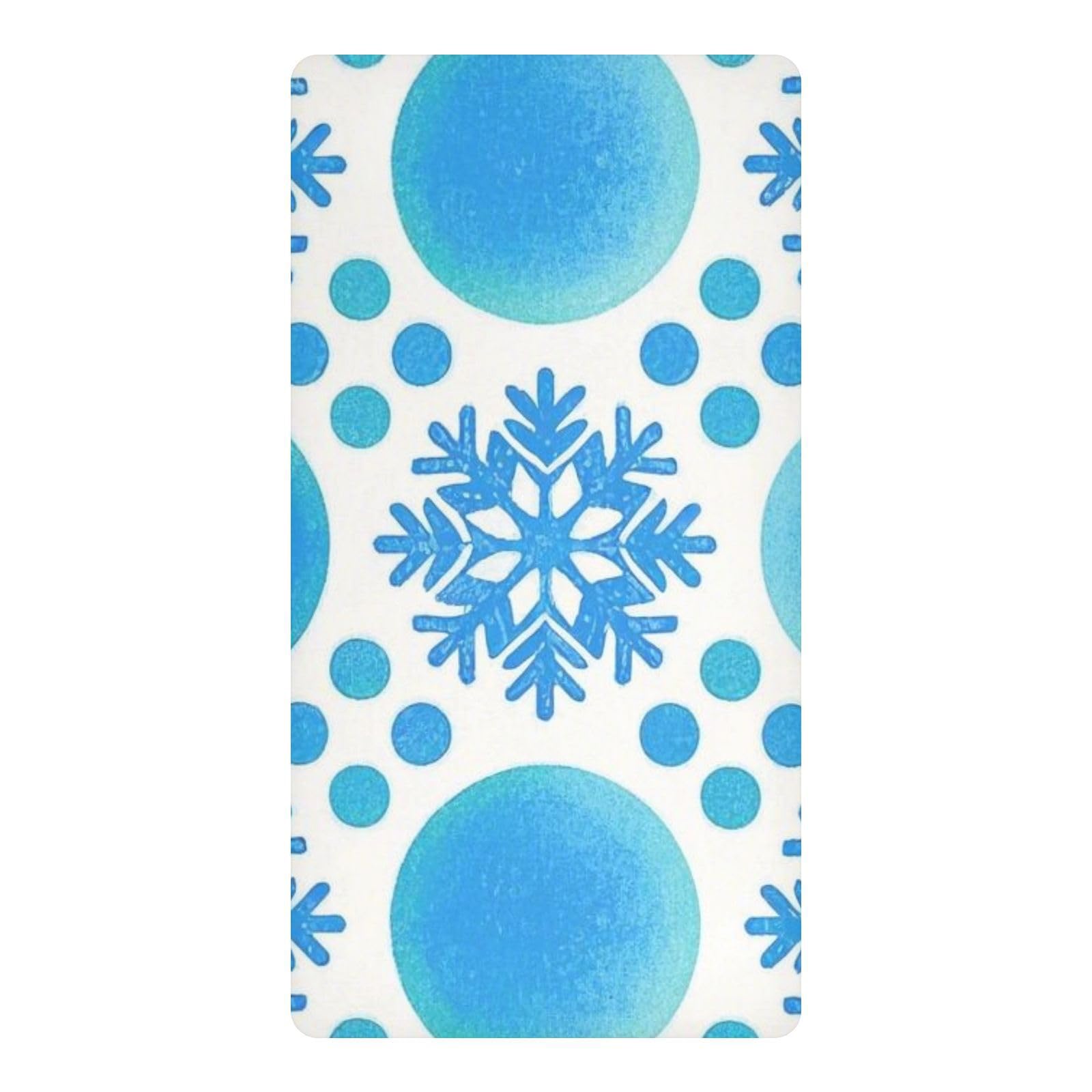 Drap-housse imperméable berceau 132x71cm bleu flocon pour tout-petit
