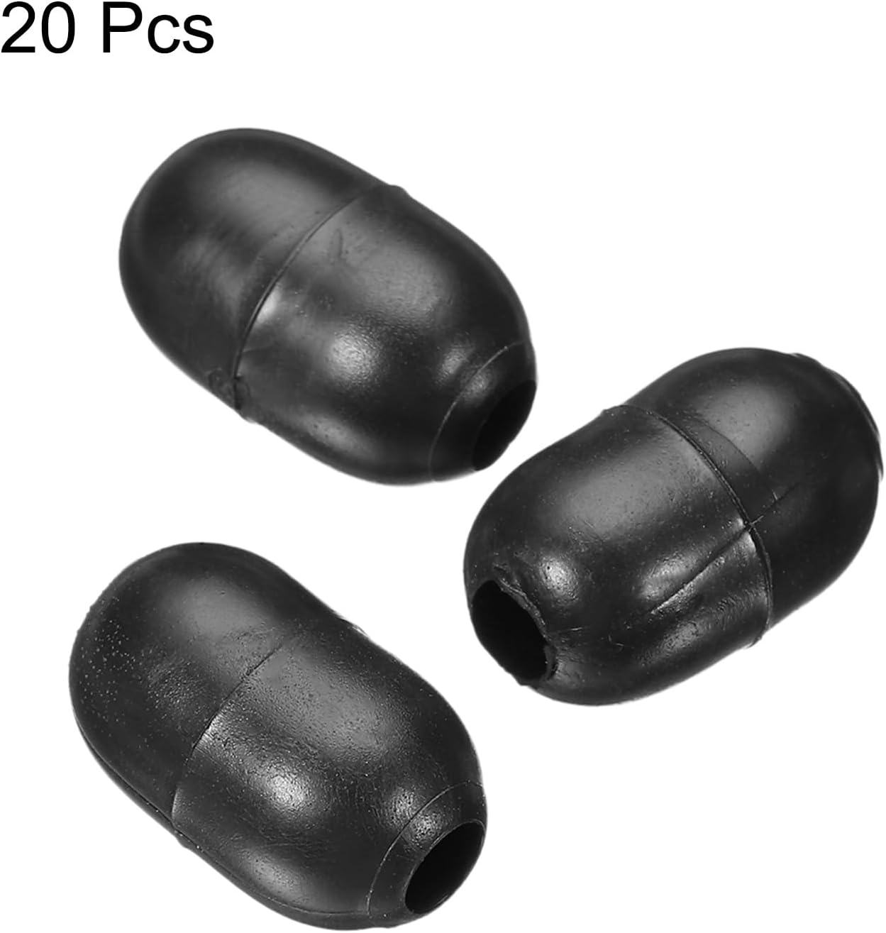 MECCANIXITY Kitchen Sink Rack Feet 5mm ID x 13mm OD PVC Sink Replacement Feet for Protective Sink Grid, Black Pack of 20