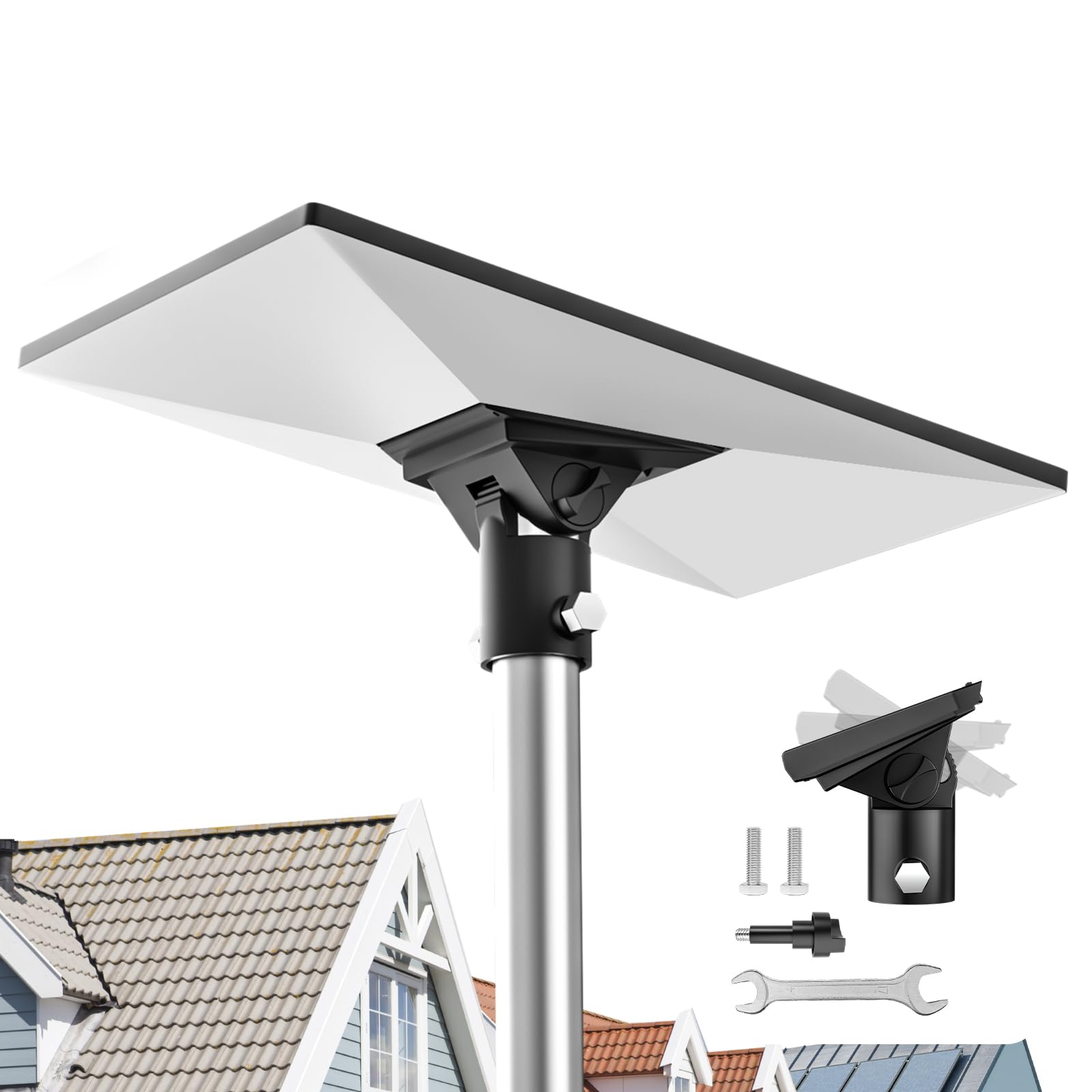 Utildom for Starlink Gen 3 Mount Adapter, Adjustable Angle Starlink V3 Pipe Adapter Kit, fits Starlink Gen 3 Standard Dish Pole Mounting Kits for Roof, Wall, RV Installation