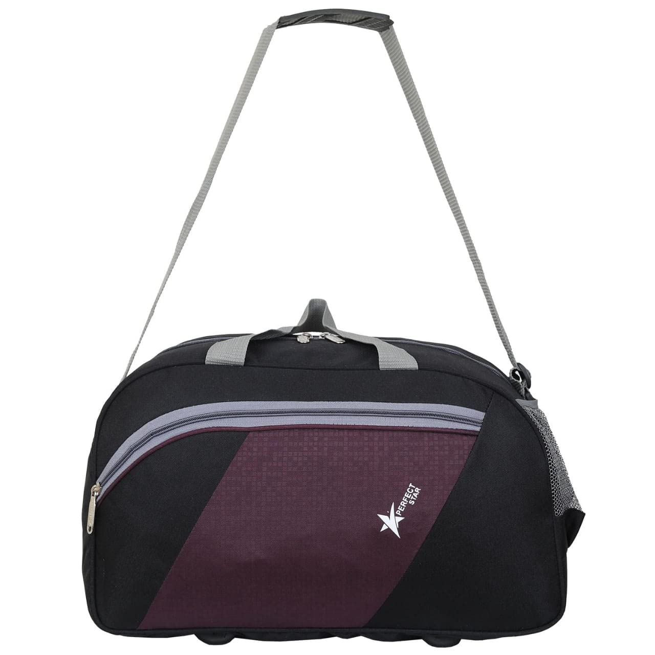 40 Liter Waterproof Polyester Small Duffle Bag Ultra Light Travel Duffel Bag for Men & Women (Black-Purpul)-image-7