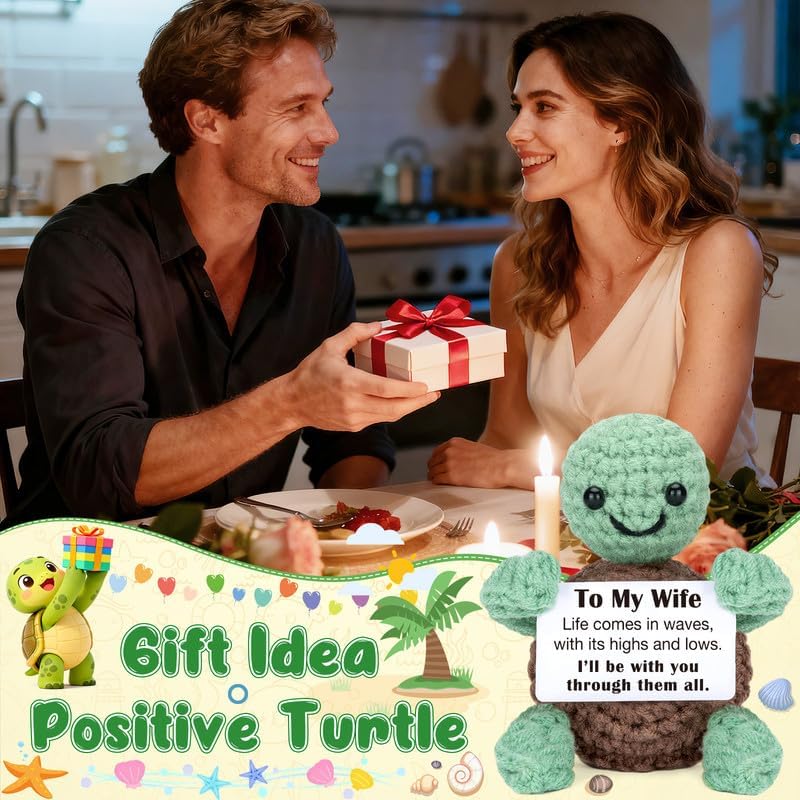 Xinezaa-Crochet Turtle Love Gift for Her