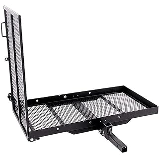 New Mobility Carrier Ramp Hitch Mounted For Wheelchair Electric Scooter Medical Disability With Rack Ramp - 400 lbs