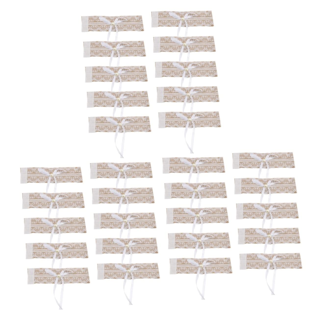 Abaodam 30stücke Lace Napkin Flachs Hochzeitsdeko Für Festlichkeiten Romantische Tischdekoration Für Partys Und Tägliche Nutzung