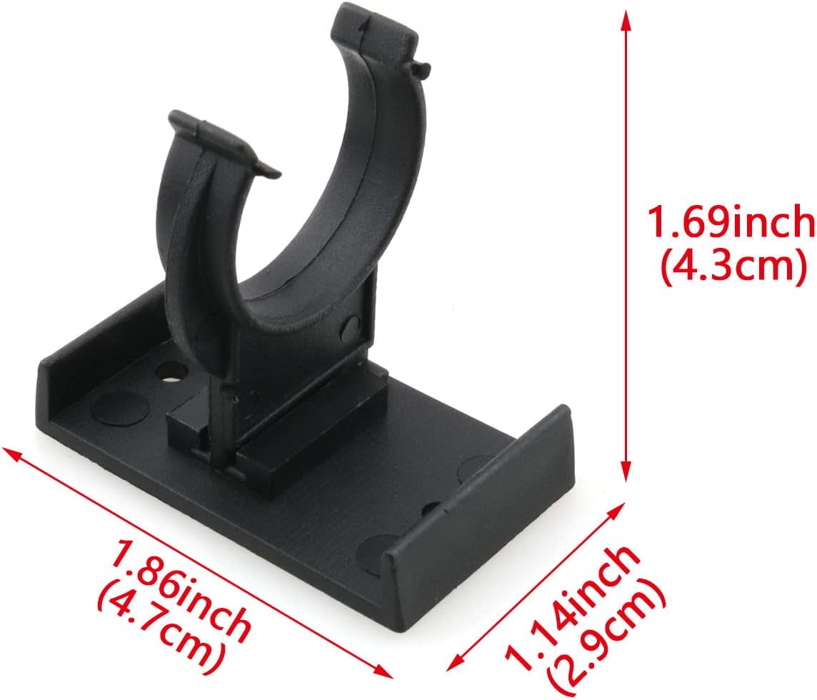 Plinth Clips HJGarden 6pcs Black Plastic Screw-on Toe Kick Clip with Screws, Kitchen Plinth Clip and Bracket for Adjustable Plinth Feet image 2