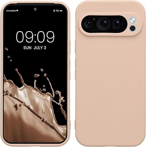 Miniatura 162 de kwmobile Funda compatible con Google Pixel 9 Pro - Funda protectora delgada de TPU para teléfono - Acabado mate suave - Negro mate NEGRO MATE,Piedra