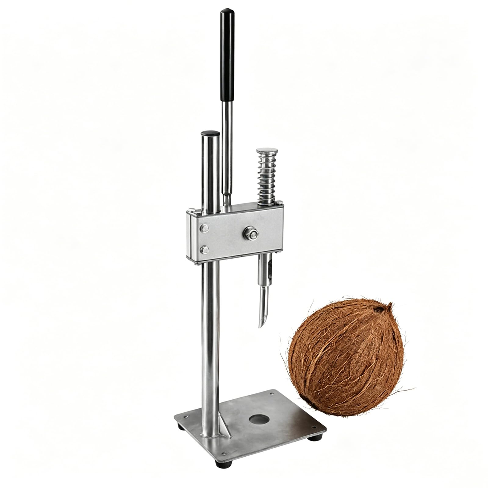 Trapano Verticale Per Cocco, Apri-cocco Manuale, Asta Di Pressione E Base Antiscivolo, Strumento Regolabile In Altezza, Apri-noci Per Uso Domestico E Commerciale.