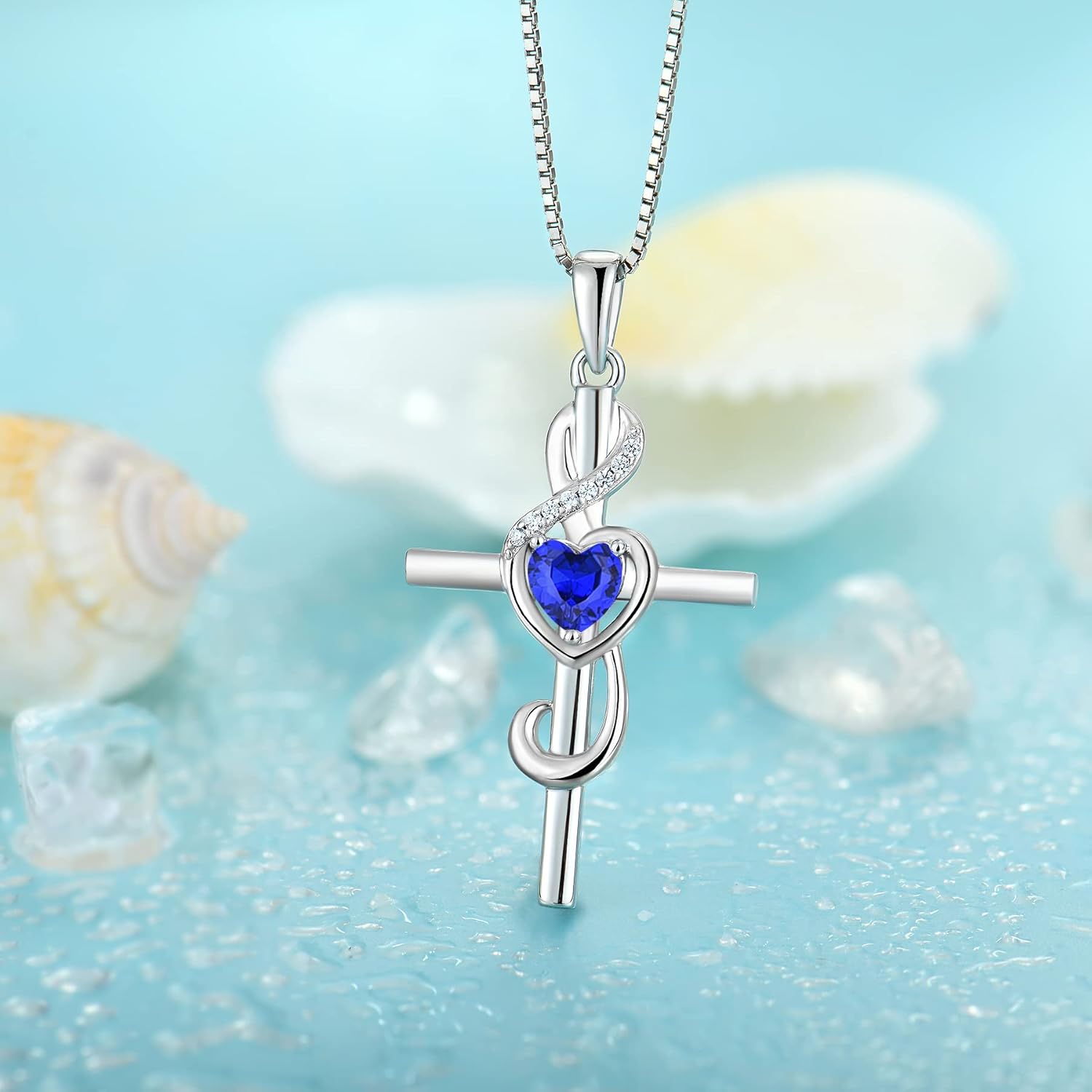 STARCHENIE Women's Note Cross Necklace Sterling Silver Crucifix Pendant Treble Clef Jewelry for Music Lover - Image 3