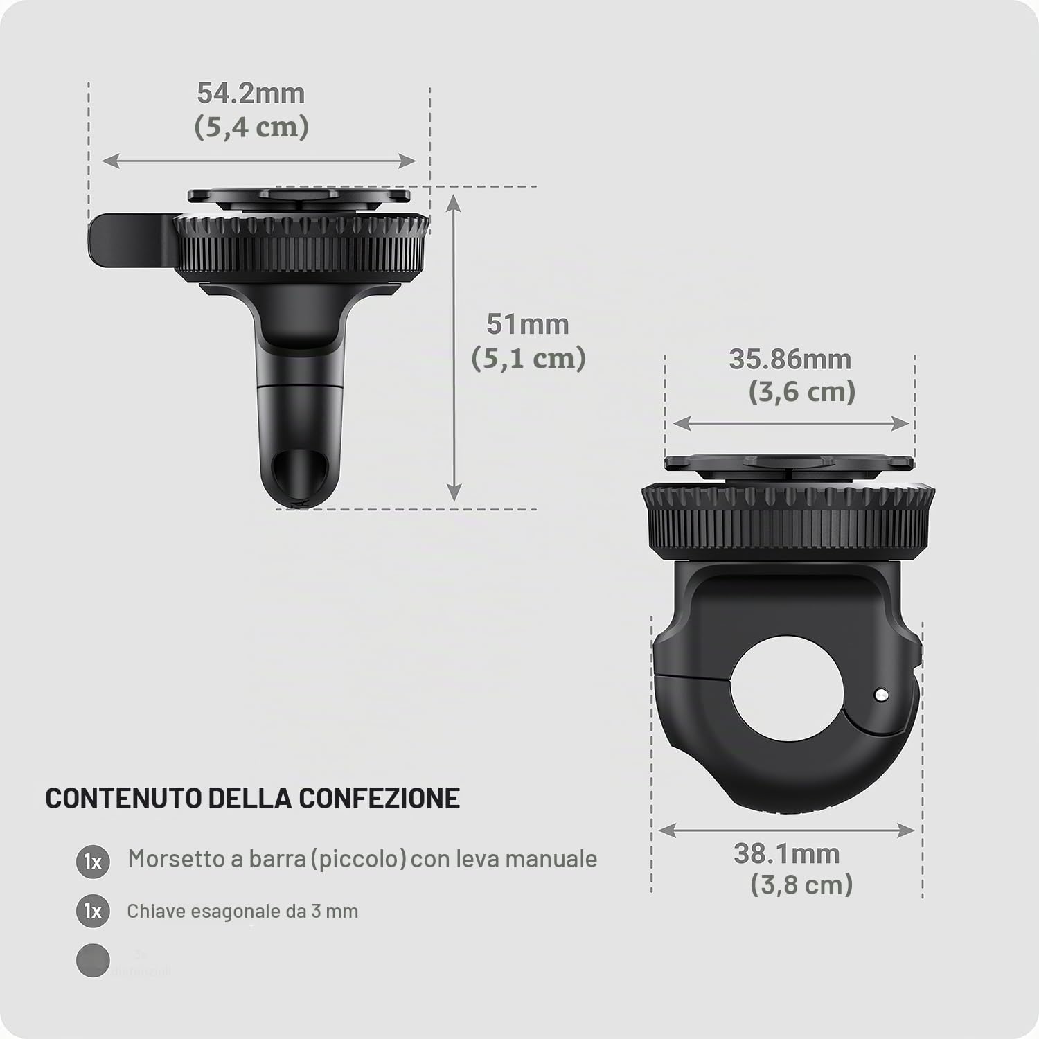 TUSITA Twist Lock Scooter Moto Specchietto Supporto